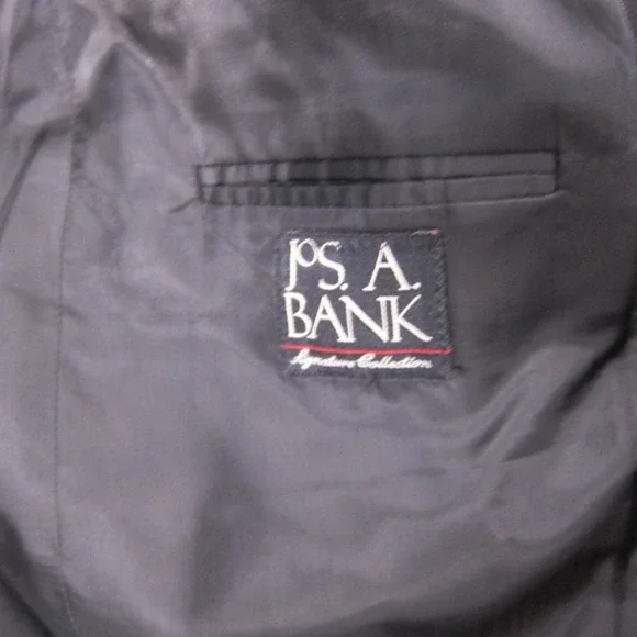 Jos A Bank 44R 39x30 Black Check Gordon 100% Wool Mens Jacket Pants Suit - Picture 6 of 16